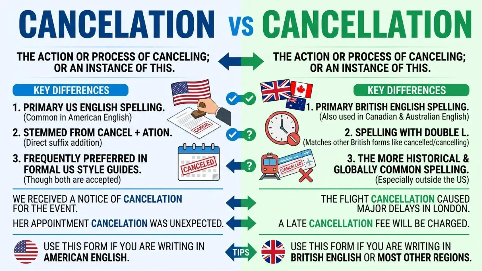 cancelation or cancellation