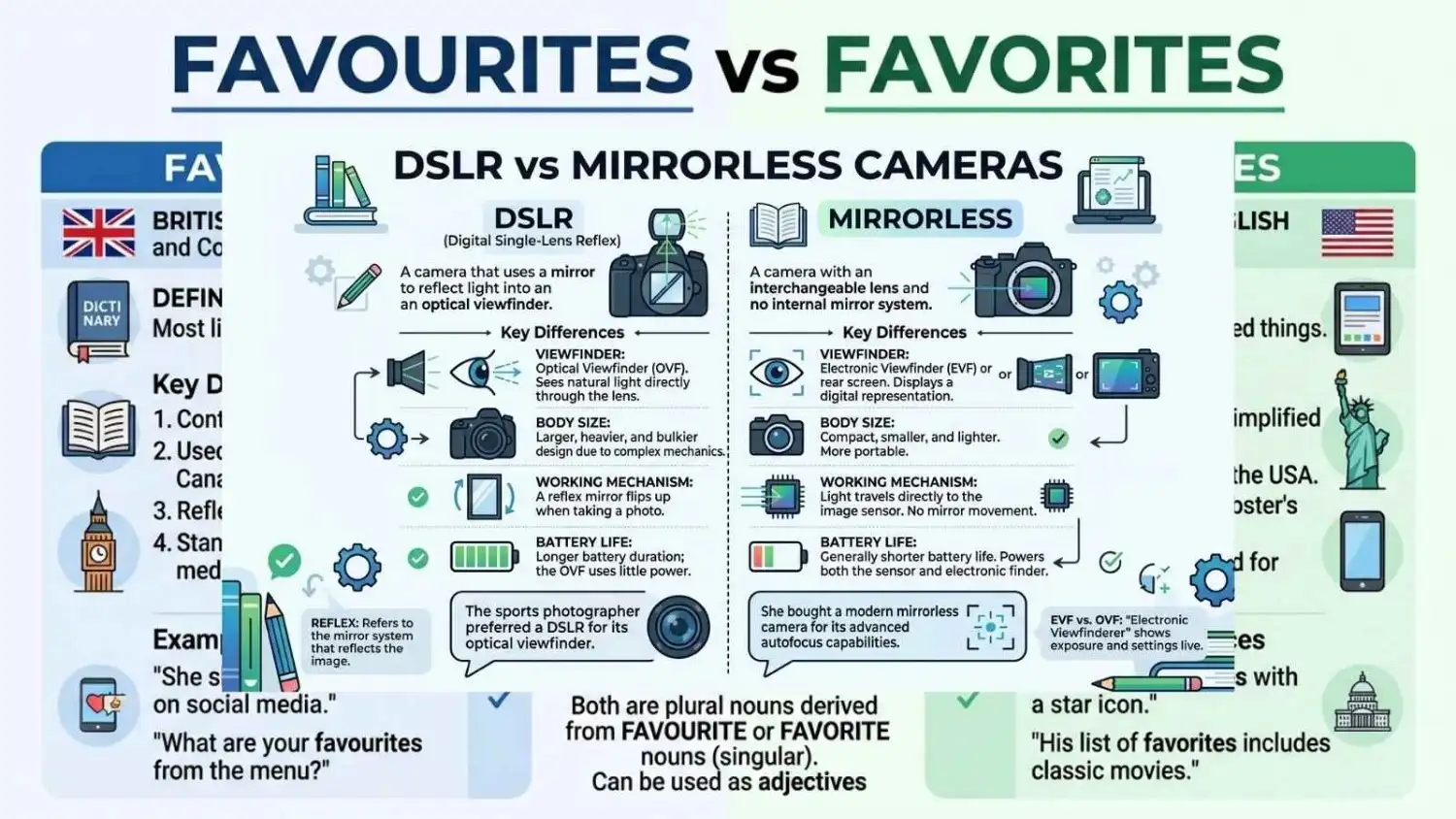 favourites or favorites