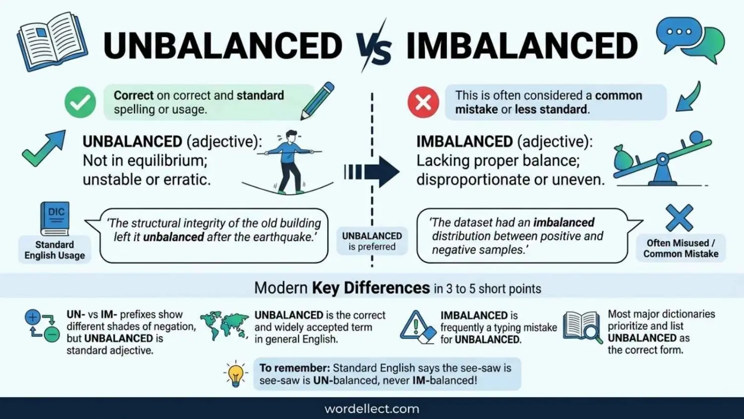 unbalanced or imbalanced