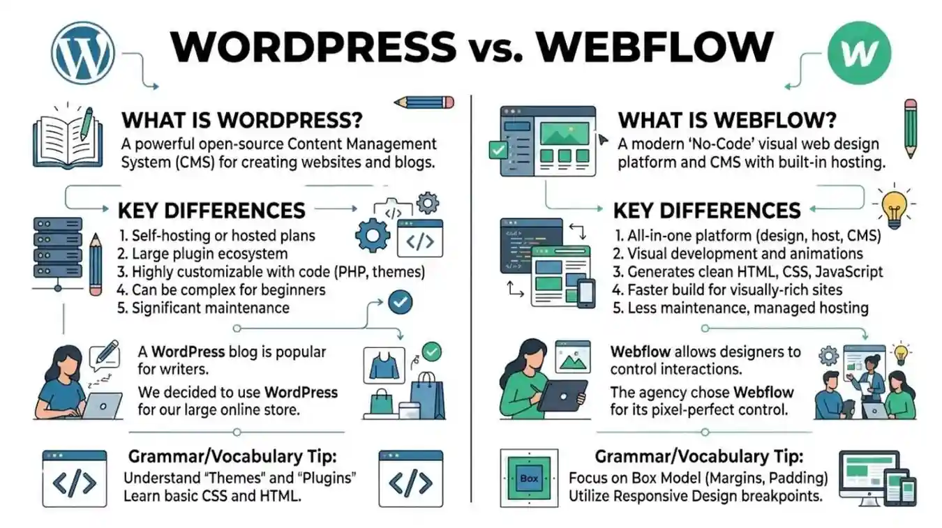 Wordpress or Webflow